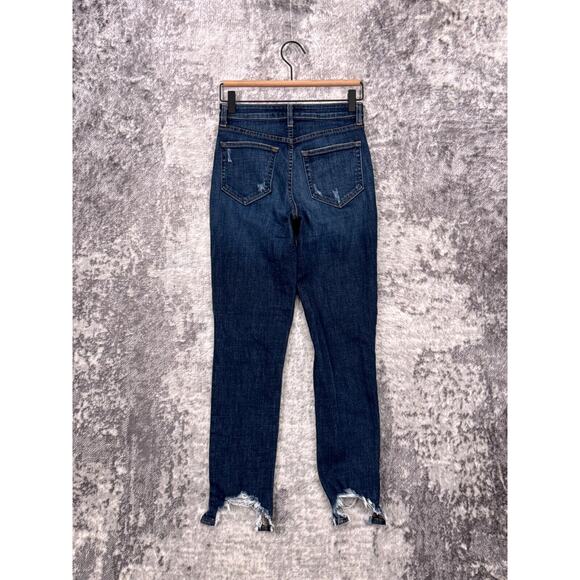 L'AGENCE Jeans 24 Womens High Line Skinny Distressed Destroyed Denim - Picture 2 of 7